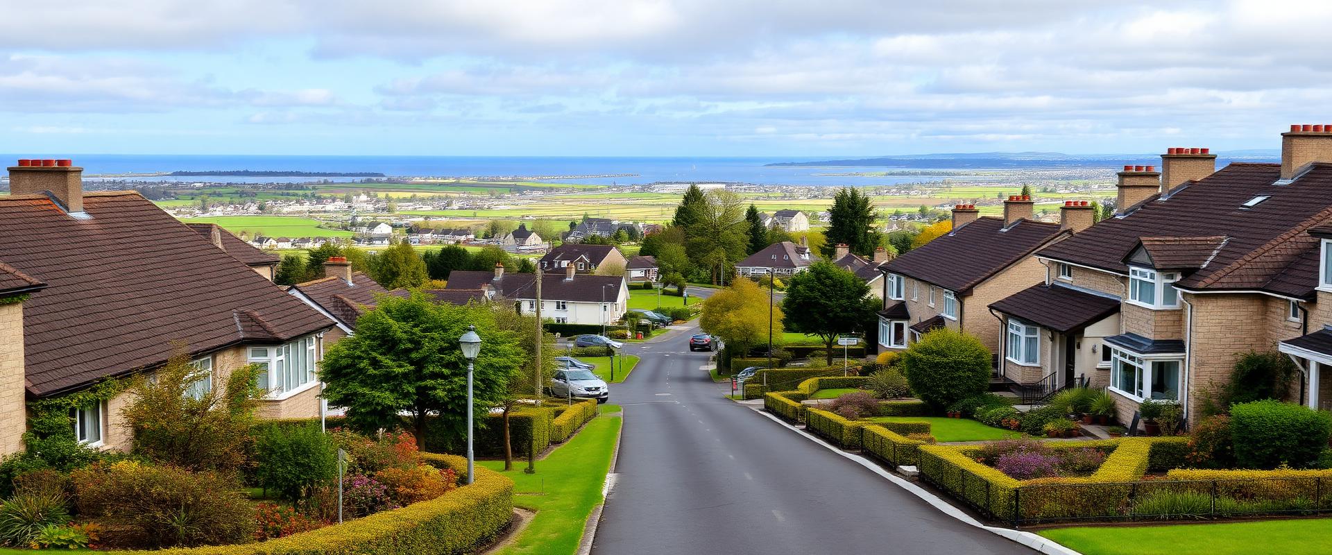 Troon coastal residential area with well-maintained gardens and sea views in Ayrshire