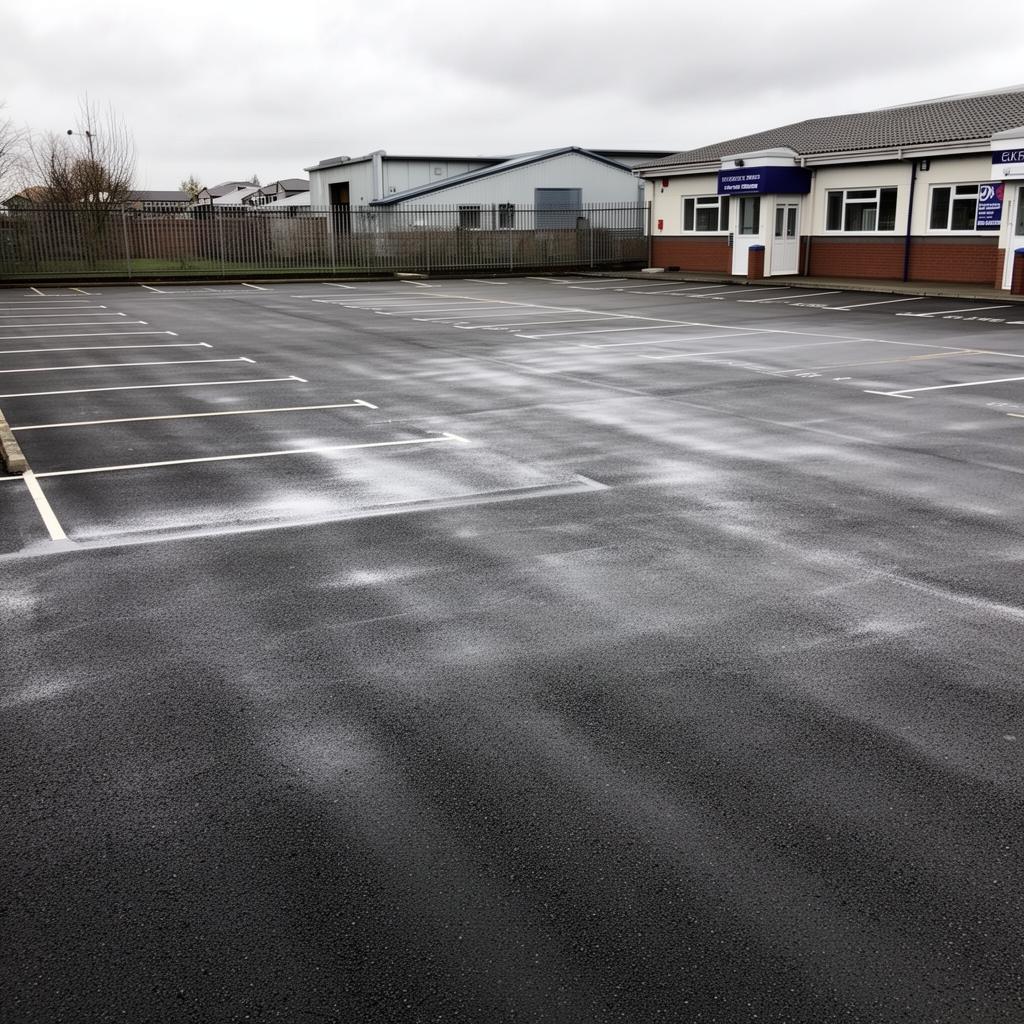 Commercial car park cleaned by professional pressure washing in Ayrshire